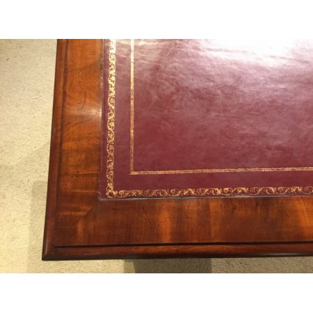 Viktorianischer antiker Mahagoni Schreibtisch englisch ca 1880