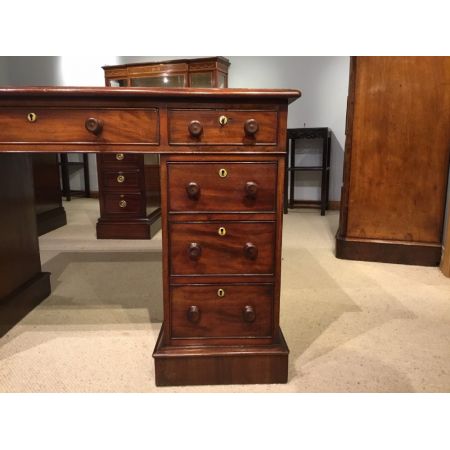 Viktorianischer antiker Mahagoni Schreibtisch englisch ca 1880