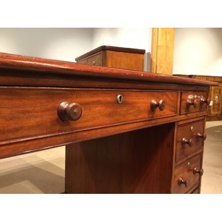 Viktorianischer antiker Mahagoni Schreibtisch englisch ca 1880