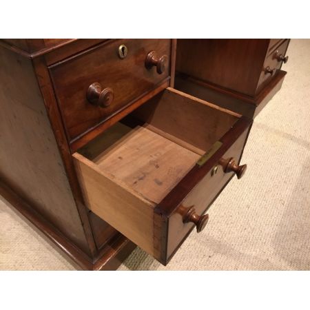 Viktorianischer antiker Mahagoni Schreibtisch englisch ca 1880