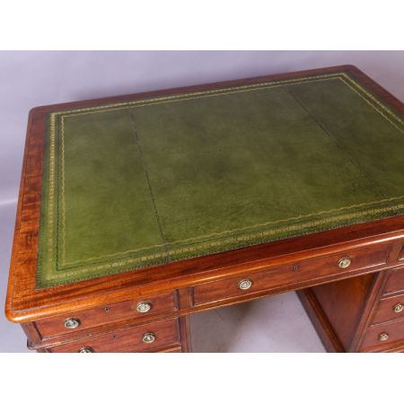 Viktorianischer antiker Mahagoni Schreibtisch englisch ca 1850