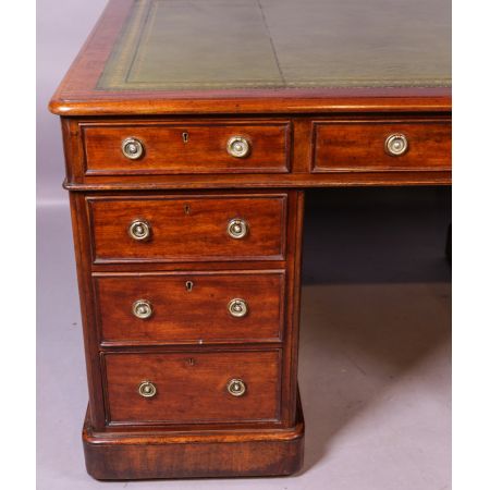 Viktorianischer antiker Mahagoni Schreibtisch englisch ca 1850