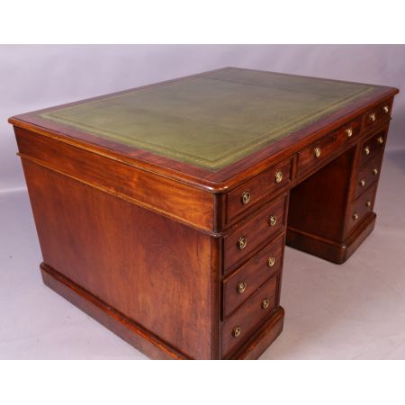 Viktorianischer antiker Mahagoni Schreibtisch englisch ca 1850