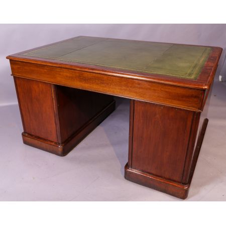 Viktorianischer antiker Mahagoni Schreibtisch englisch ca 1850