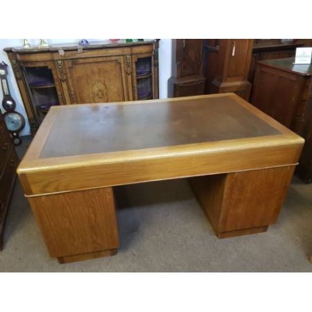 Antiker britischer Art Deco Schreibtisch Eiche ca 1930