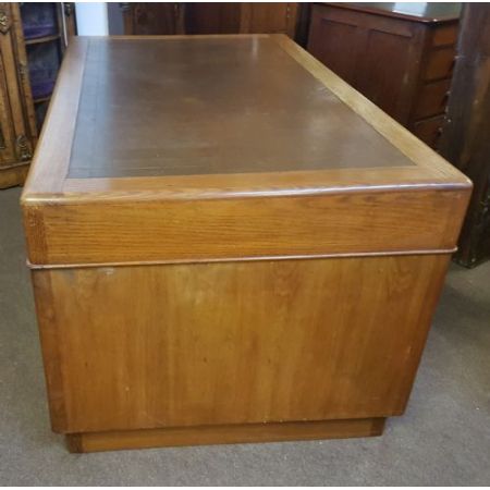 Antiker britischer Art Deco Schreibtisch Eiche ca 1930