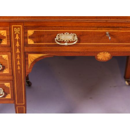 Viktorianischer antiker Mahagoni Schreibtisch englisch ca 1890