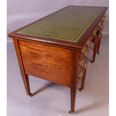 Viktorianischer antiker Mahagoni Schreibtisch englisch ca 1890
