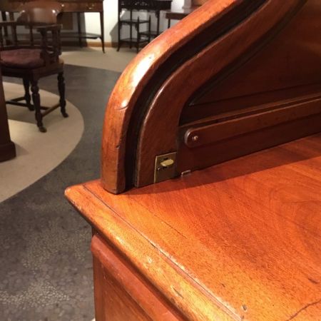 Edwardianischer antiker Mahagoni Schreibtisch britisch ca 1900