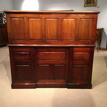 Edwardianischer antiker Mahagoni Schreibtisch britisch ca 1900