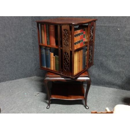 Antikes Mahagoni Revolving Bookcase Bücherregal englisch ca 1910