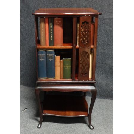 Antikes Mahagoni Revolving Bookcase Bücherregal englisch ca 1910