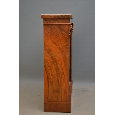 Viktorianischer antiker Bücherschrank Nussbaum englisch ca 1870