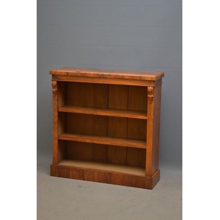 Viktorianischer antiker Bücherschrank Nussbaum englisch ca 1870