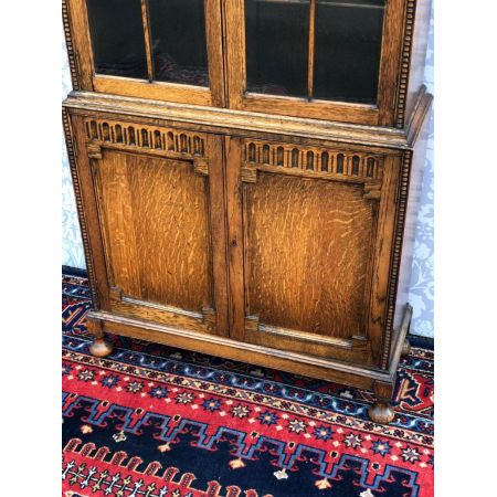 Antiker britischer Eichen Bücherschrank ca1920