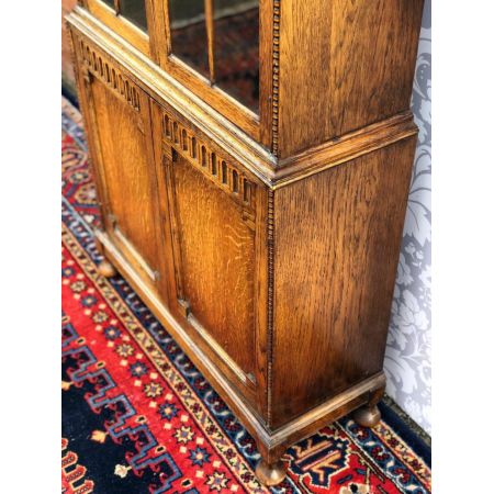 Antiker britischer Eichen Bücherschrank ca1920