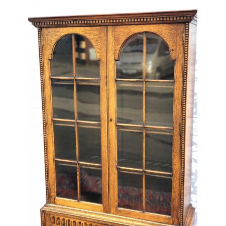 Antiker britischer Eichen Bücherschrank ca1920