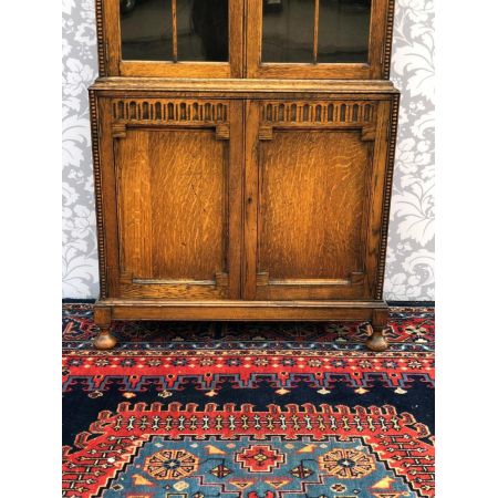 Antiker britischer Eichen Bücherschrank ca1920