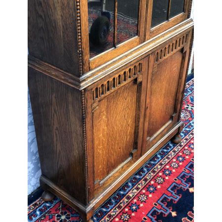 Antiker britischer Eichen Bücherschrank ca1920