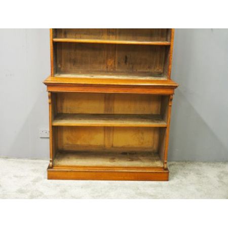 Viktorianischer antiker Eichen Bücherschrank britisch ca 1880