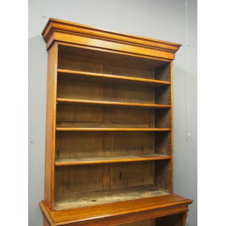 Viktorianischer antiker Eichen Bücherschrank britisch ca 1880