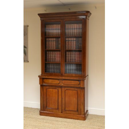 Viktorianischer Mahagoni Bücherschrank antik britisch ca 1870