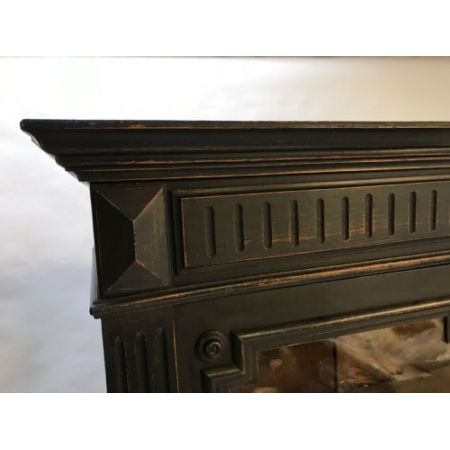 Antiker Massivholz Bücherschrank ebonisiert französisch ca 1900