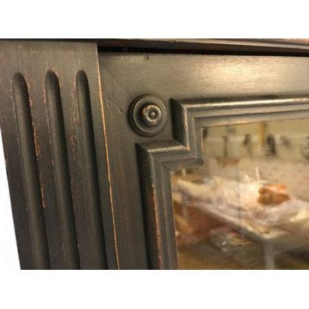 Antiker Massivholz Bücherschrank ebonisiert französisch ca 1900