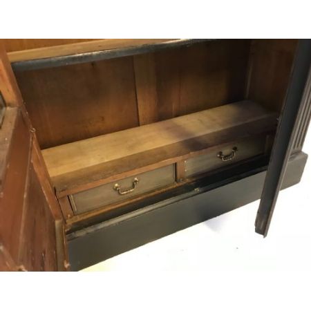 Antiker Massivholz Bücherschrank ebonisiert französisch ca 1900