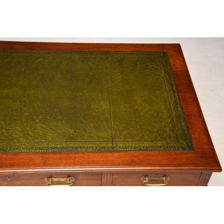 Viktorianischer antiker Nussbaum Schreibtisch britisch ca 1880