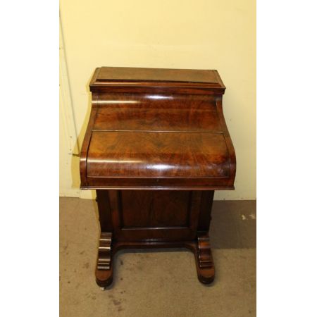 Viktorianischer Nussbaum Davenport Schreibtisch britisch antik ca 1880