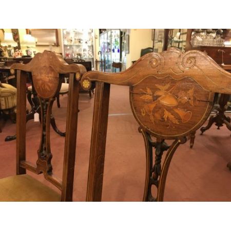 Edwardianische antike Massivholz Stühle Esszimmerstühle englisch ca 1890