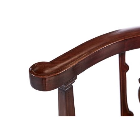 Edwardianischer antiker Mahagoni Stuhl Eckstuhl englisch ca 1890