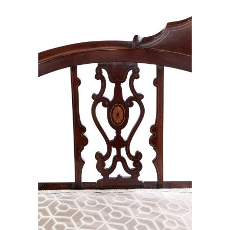 Edwardianischer antiker Mahagoni Stuhl Eckstuhl englisch ca 1890