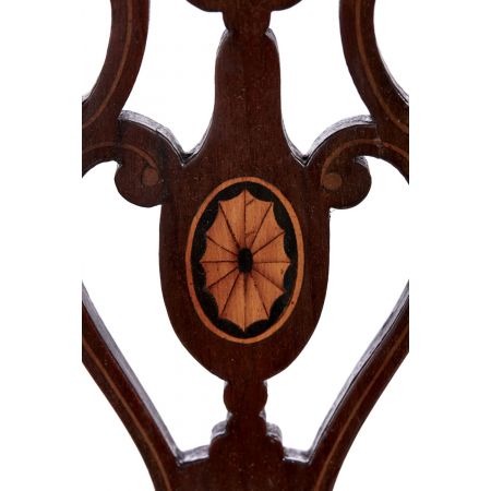 Edwardianischer antiker Mahagoni Stuhl Eckstuhl englisch ca 1890