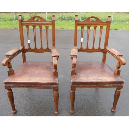 Edwardianische Eichen Stühle Küchenstühle antik britisch ca 1900