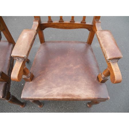 Edwardianische Eichen Stühle Küchenstühle antik britisch ca 1900