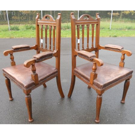 Edwardianische Eichen Stühle Küchenstühle antik britisch ca 1900