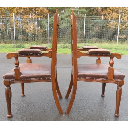 Edwardianische Eichen Stühle Küchenstühle antik britisch ca 1900