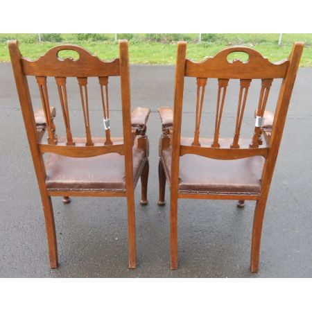 Edwardianische Eichen Stühle Küchenstühle antik britisch ca 1900