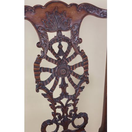 Edwardianischer antiker Mahagoni Stuhl Küchenstuhl britisch ca 1910