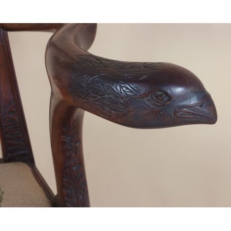 Edwardianischer antiker Mahagoni Stuhl Küchenstuhl britisch ca 1910