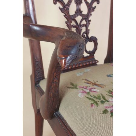 Edwardianischer antiker Mahagoni Stuhl Küchenstuhl britisch ca 1910