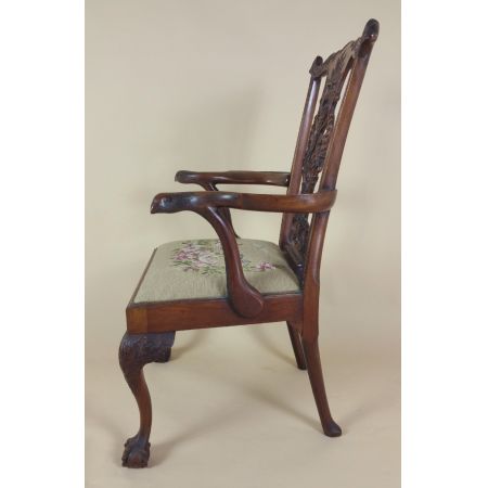 Edwardianischer antiker Mahagoni Stuhl Küchenstuhl britisch ca 1910