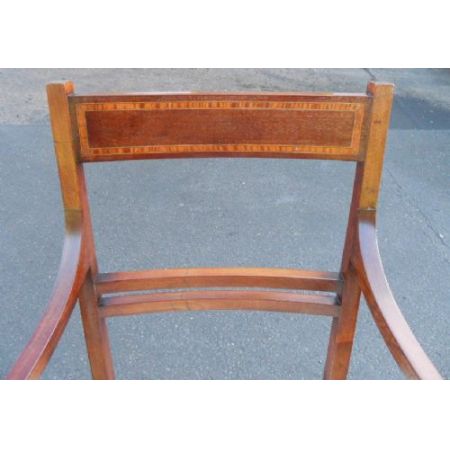 Edwardianischer antiker Mahagoni Stuhl Küchenstuhl britisch ca 1900