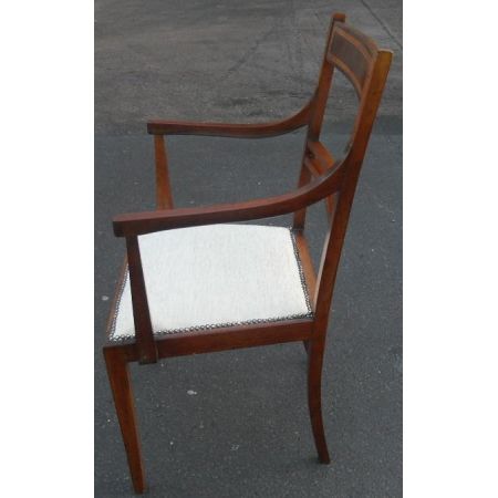 Edwardianischer antiker Mahagoni Stuhl Küchenstuhl britisch ca 1900