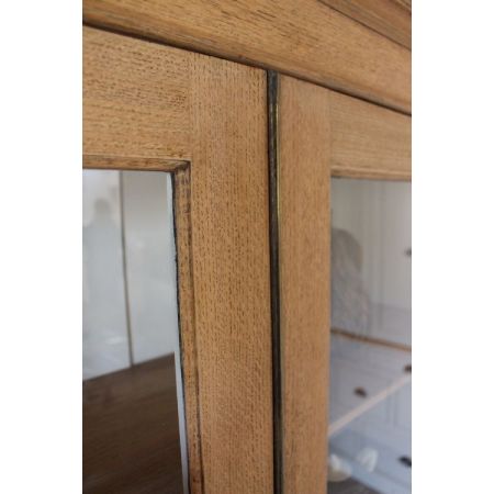 Britischer antiker Eichen Bücherschrank Vitrine ca 1900