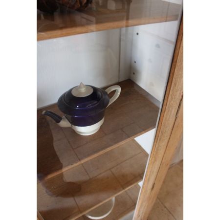 Britischer antiker Eichen Bücherschrank Vitrine ca 1900