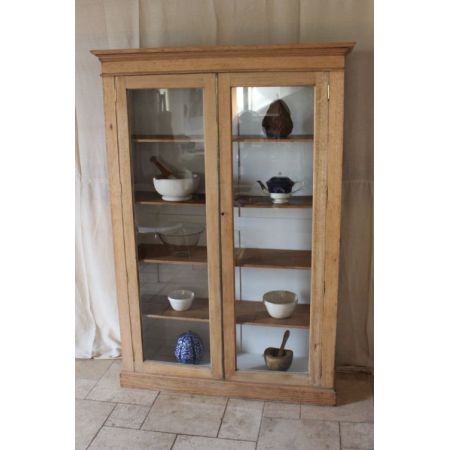 Britischer antiker Eichen Bücherschrank Vitrine ca 1900