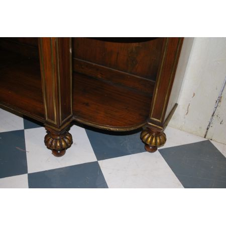 Antiker französischer Palisander Bücherschrank Vitrine ca 1880